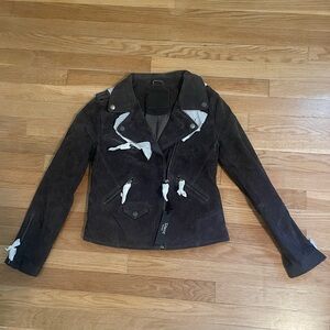 NWT BLANK NYC SILENT CHARCOAL SUEDE JACKET